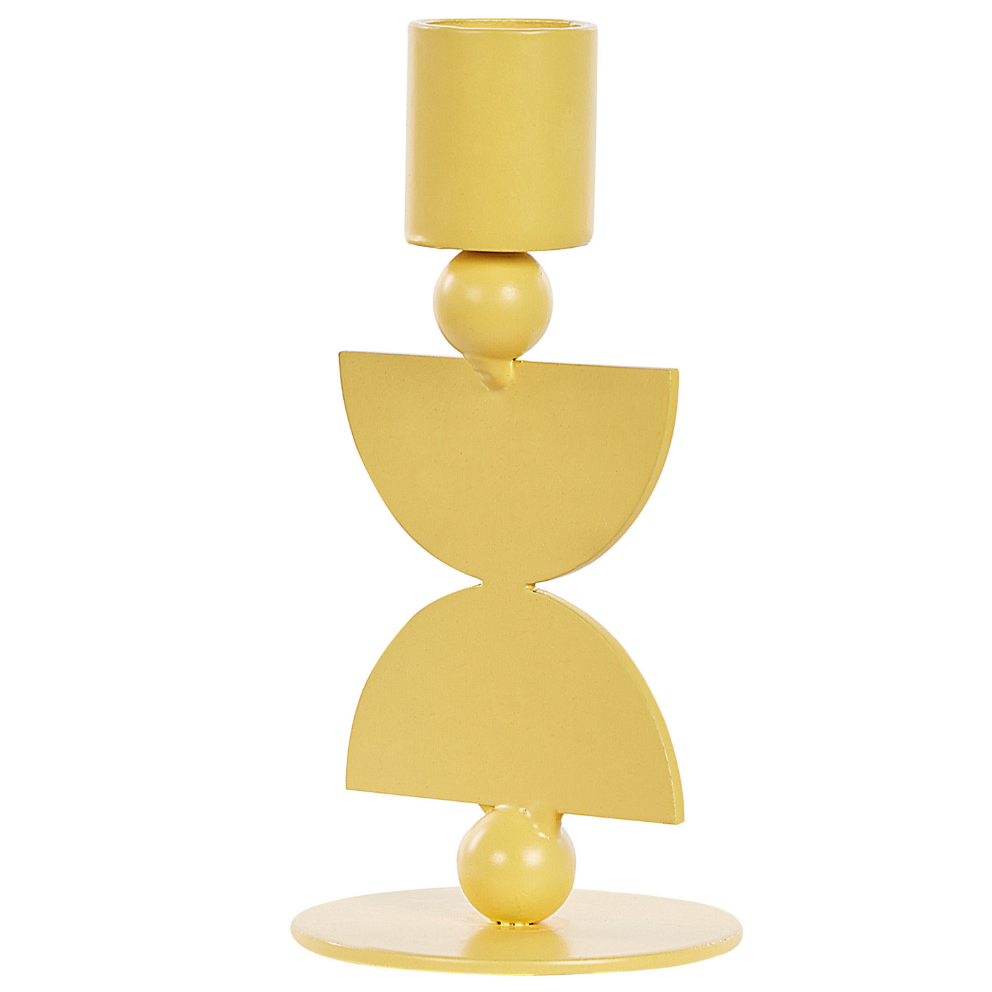 Kerzenständer DAPHNI Metall 13 cm Gelb