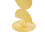 Kerzenständer DAPHNI Metall 13 cm Gelb