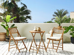 Bistro Set klappbar SAVELLETRI Holz Braun