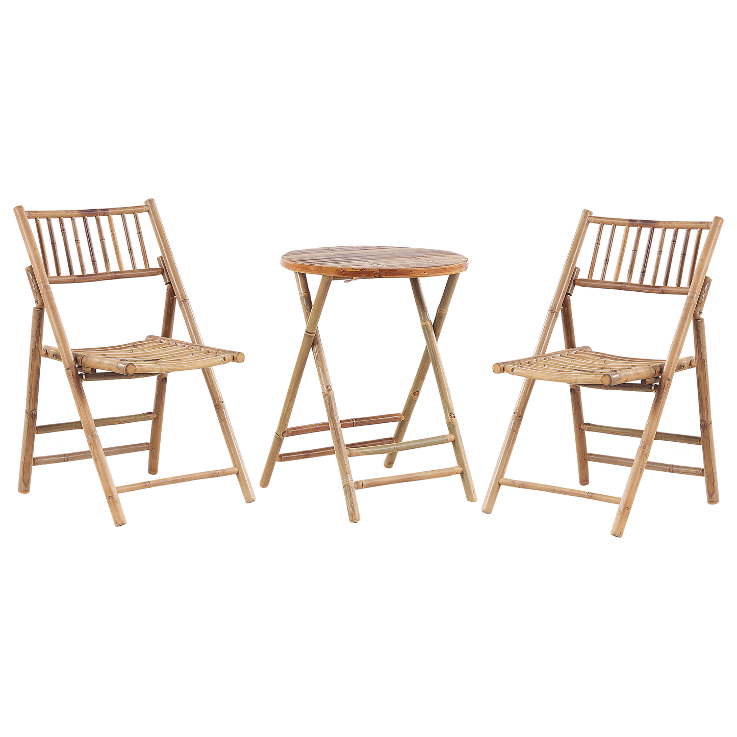 Bistro Set klappbar SAVELLETRI Holz Braun