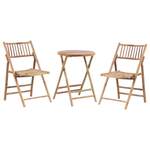 Bistro Set klappbar SAVELLETRI Holz Braun