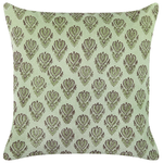 Dekokissen 2er Set RUNGIA Samtstoff 45 x 45 cm Grün Blumenmuster