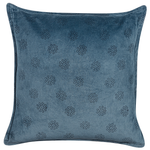 Kissen 2er Set Blockdruck Baumwolle Dunkelblau SESELI 45 x 45 cm