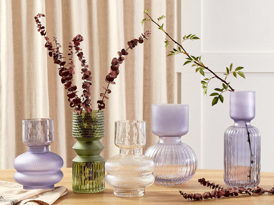 Blumenvase THETIDIO Glas 26 cm Violett