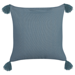 Dekokissen 2er Set SETARIA Samtstoff 45 x 45 cm Dunkelblau Pflanzenmuster