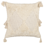 Dekokissen 2er Set AVIUM Baumwolle 45 x 45 cm Hellbeige Geometrisches Muster