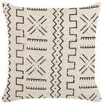 Dekokissen 2er Set MYRICA Baumwolle 45 x 45 cm Weiss Geometrisches Muster