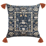Dekokissen 2er Set PANAX Samtstoff 45 x 45 cm Bunt Blumenmuster