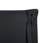 Dekokissen 2er Set OSMUNDA Samtstoff 45 x 45 cm Schwarz Blumenmuster