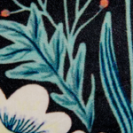 Dekokissen 2er Set OSMUNDA Samtstoff 45 x 45 cm Schwarz Blumenmuster