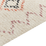 Teppich Baumwolle beige 140 x 200 cm geometrisches Muster GUWAHATI