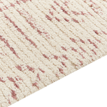 Teppich Baumwolle beige / rosa 80 x 150 cm geometrisches Muster Kurzflor EDIRNE