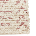 Teppich Baumwolle beige / rosa 80 x 150 cm geometrisches Muster Kurzflor EDIRNE