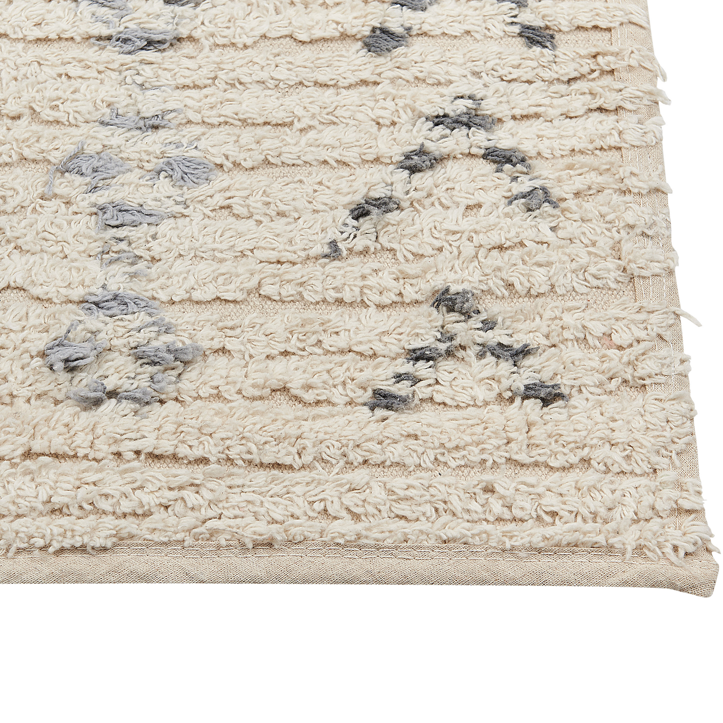Teppich Baumwolle beige 140 x 200 cm DISPUR