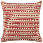 Dekokissen 2er Set DEGLUPTA Baumwolle 45 x 45 cm Rot ZickZack-Muster