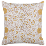 Dekokissen 2er Set CALATHEA Baumwolle 45 x 45 cm Gelb Blumenmuster