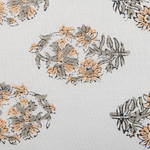 Dekokissen 2er Set SATIVUS Baumwolle 45 x 45 cm Orange Blumenmuster
