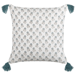 Dekokissen 2er Set CORNUS Baumwolle 45 x 45 cm Blau Blumenmuster