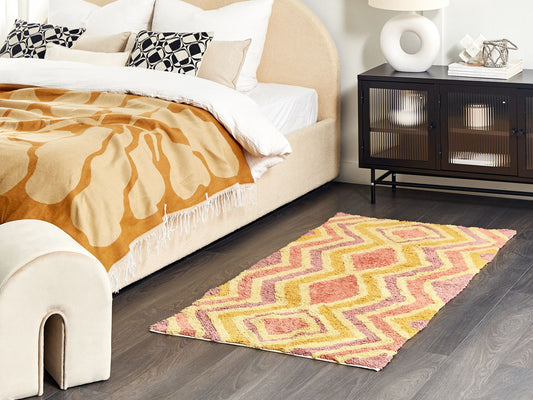 Teppich Baumwolle mehrfarbig 80 x 150 cm CANAKKALE