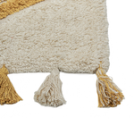 Teppich Baumwolle beige / gelb 80 x 150 cm abstraktes Muster BINGOL