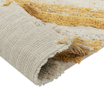Teppich Baumwolle beige / gelb 80 x 150 cm abstraktes Muster BINGOL
