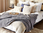 Kuscheldecke YASAM Baumwolle 125 x 150 cm Sandbeige