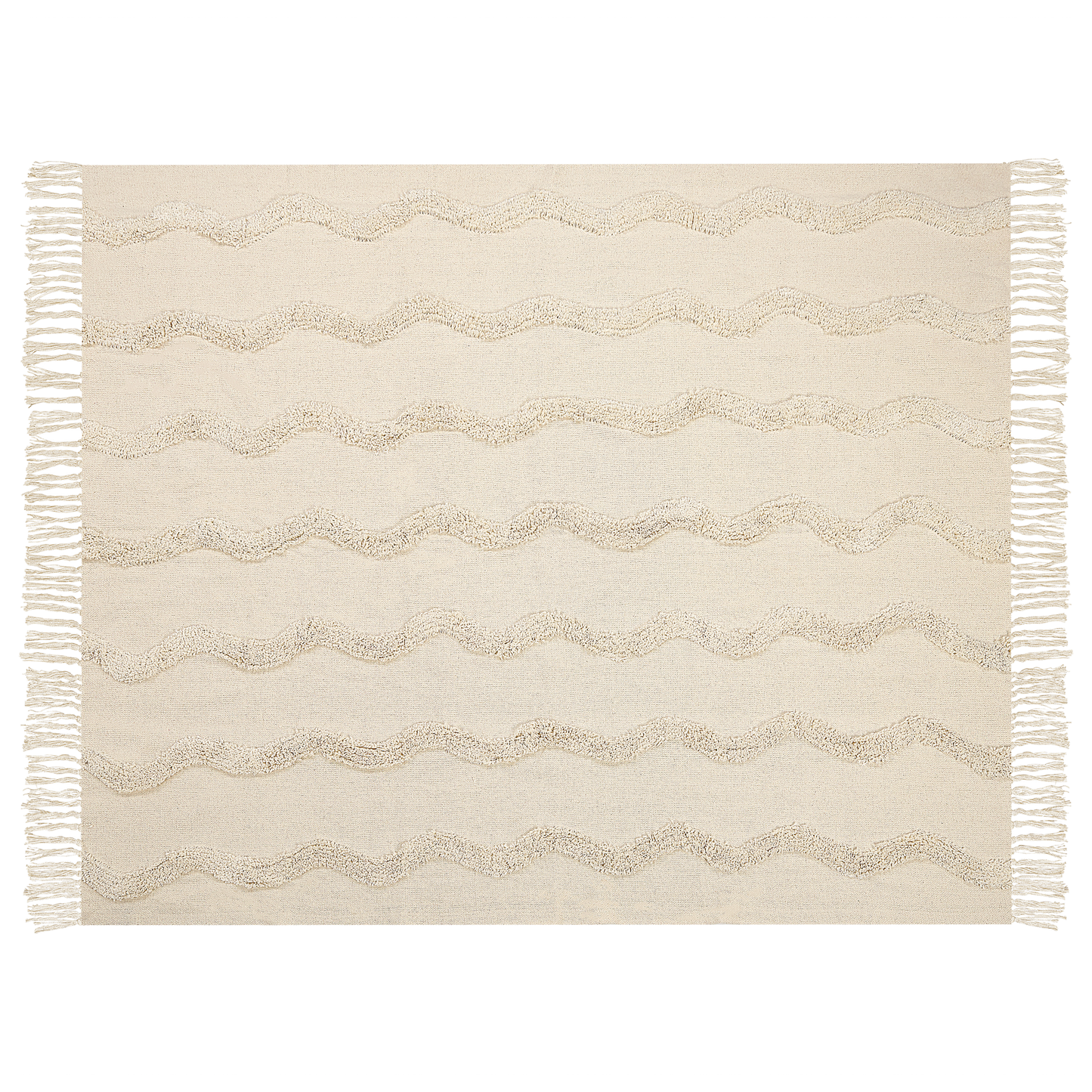 Kuscheldecke KHARI Baumwolle 125 x 150 cm Hellbeige