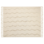 Kuscheldecke KHARI Baumwolle 125 x 150 cm Hellbeige