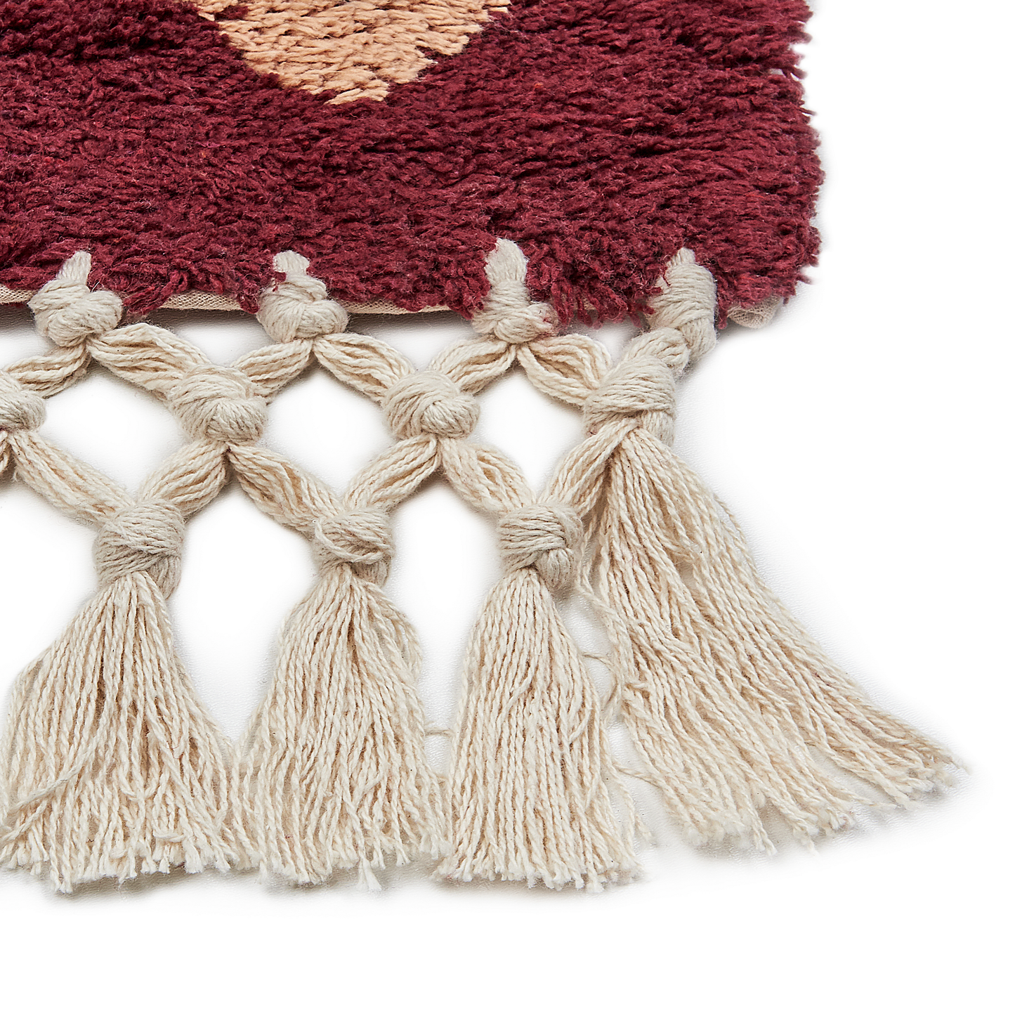 Teppich Baumwolle rot 140 x 200 cm geometrisches Muster SIIRT