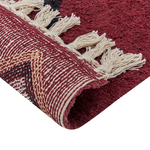 Teppich Baumwolle rot 80 x 150 cm geometrisches Muster SIIRT