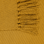 Kuscheldecke YARSA Baumwolle 125 x 150 cm Senfgelb