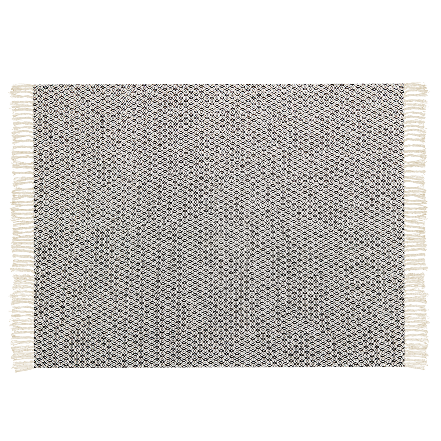 Kuscheldecke CHYAMA Baumwolle 125 x 150 cm Schwarz / Weiss