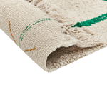 Teppich Baumwolle beige 160 x 230 cm geometrisches Muster Kurzflor CETMI