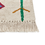 Teppich Baumwolle beige 160 x 230 cm geometrisches Muster Kurzflor CETMI