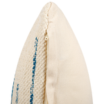 Dekokissen Streifenmuster Baumwolle beige/blau 45 x 45 cm RIVINA