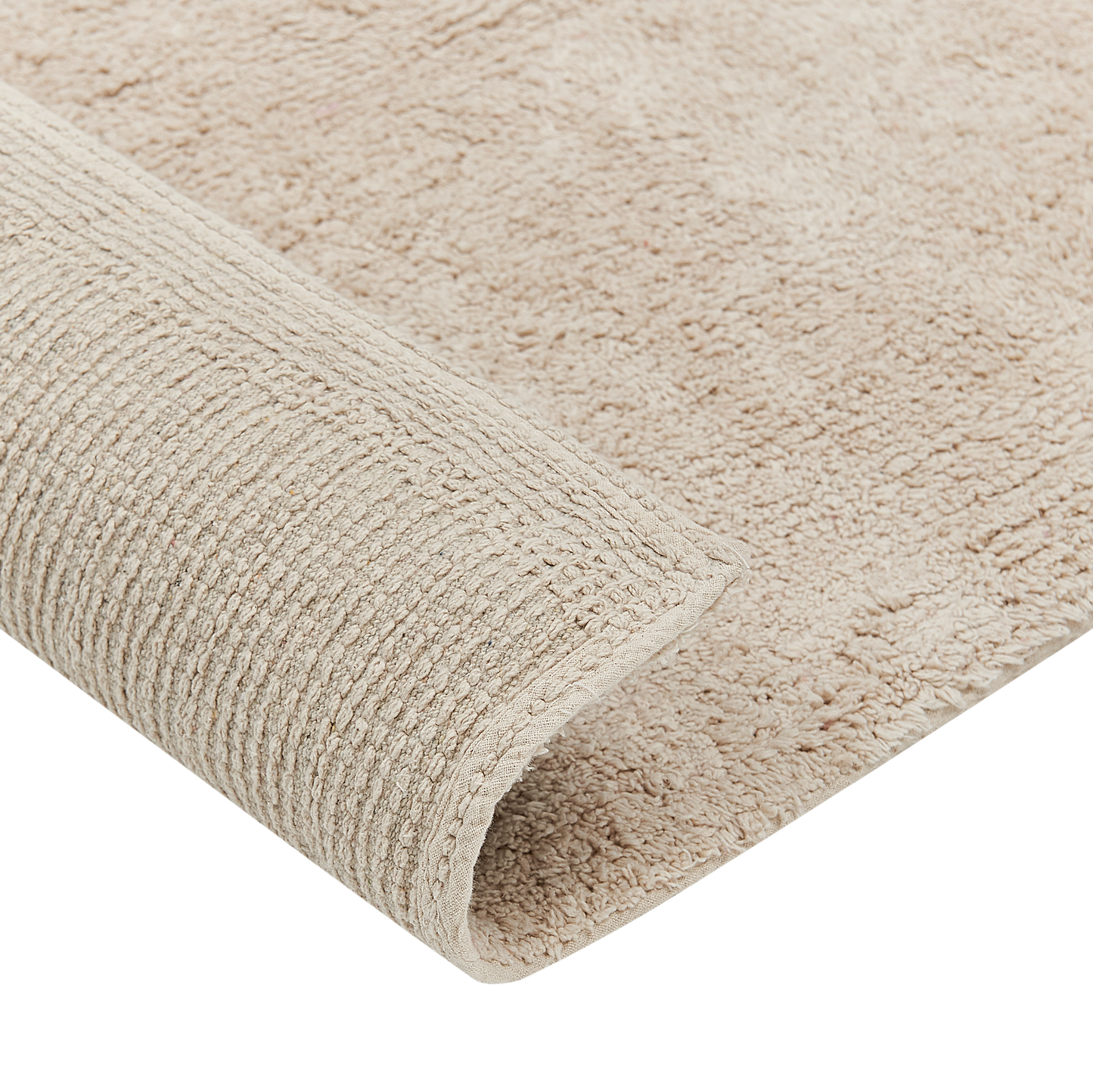 Teppich Baumwolle beige / rot 160 x 230 cm abstraktes Muster Kurzflor BOLAT
