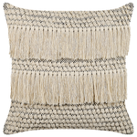 Dekokissen 2er Set IRESINE Baumwolle 45 x 45 cm Beige Geometrisches Muster
