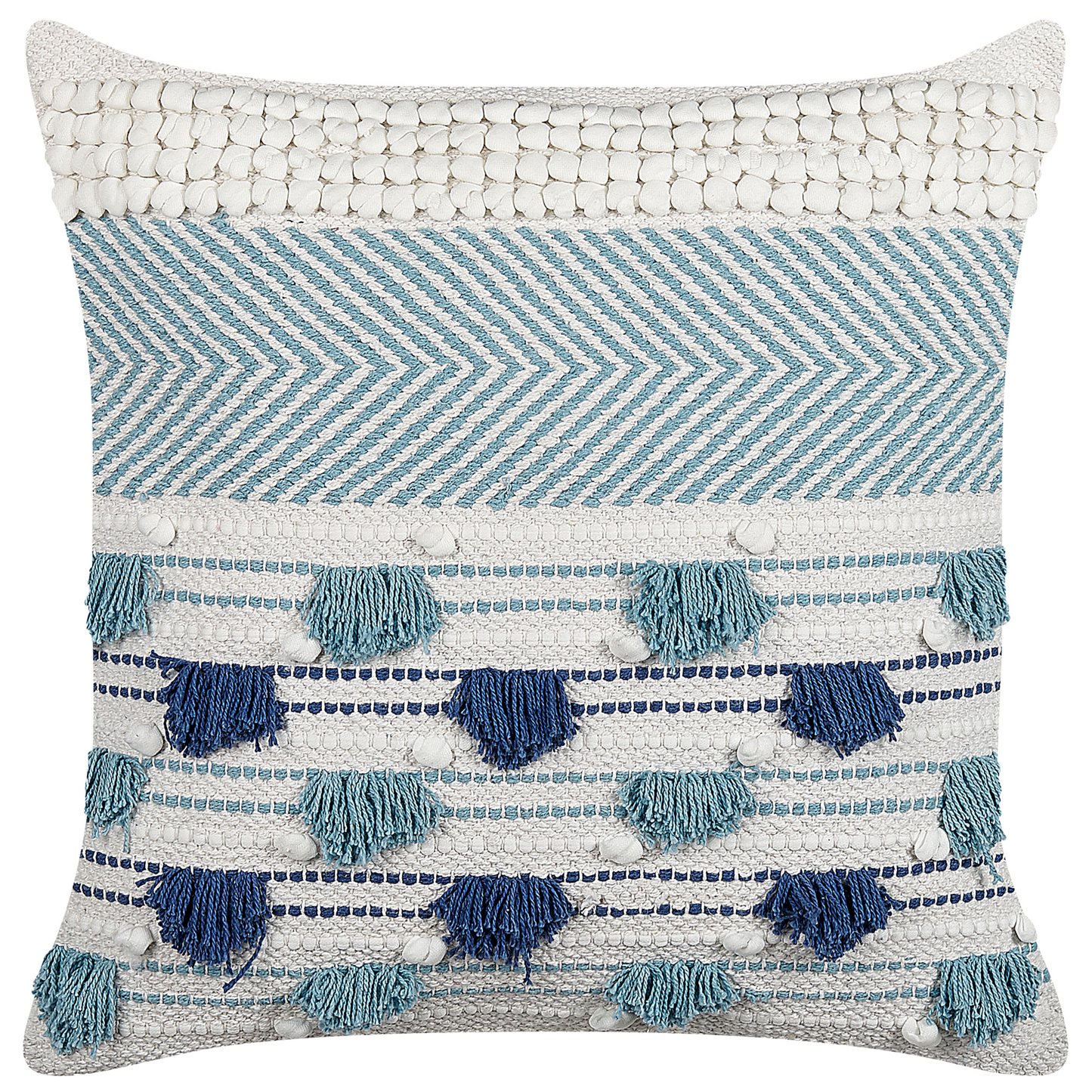 Dekokissen 2er Set DATURA Baumwolle 45 x 45 cm Blau Geometrisches Muster