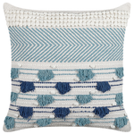 Dekokissen 2er Set DATURA Baumwolle 45 x 45 cm Blau Geometrisches Muster