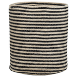 Textilkorb Baumwolle beige / schwarz ⌀ 33 cm 2er Set YERKOY
