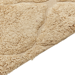 Teppich Baumwolle sandbeige 140 x 200 cm geometrisches Muster Kurzflor SANLIURFA