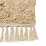 Teppich Baumwolle sandbeige 140 x 200 cm geometrisches Muster Kurzflor SANLIURFA