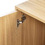 Sideboard heller Holzfarbton 2 Rattan-Türen POTOSI