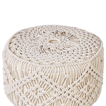 Hocker Baumwolle beige Makramee MANZAI