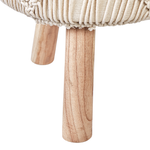 Hocker Baumwolle beige Makramee MANZAI