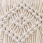 Hocker Baumwolle beige Makramee MANZAI
