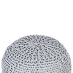 Pouf Baumwolle hellgrau ⌀ 50 cm PRIENE
