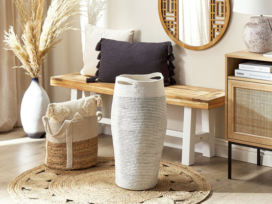 Textilkorb Baumwolle weiss ⌀ 33 cm ARRAH