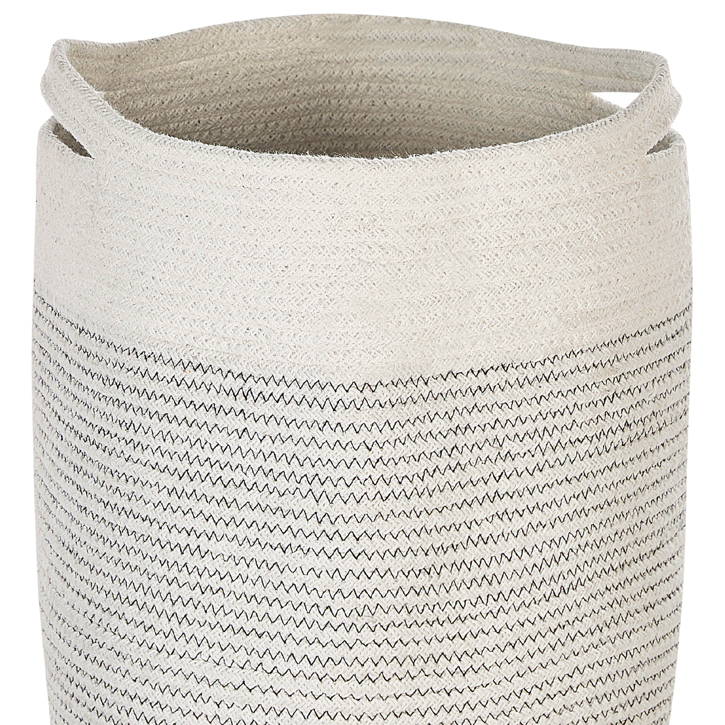 Textilkorb Baumwolle weiss ⌀ 33 cm ARRAH