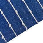 Teppich Baumwolle marineblau / beige 80 x 150 cm Streifenmuster Kurzflor KONDHALI